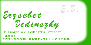erzsebet dedinszky business card